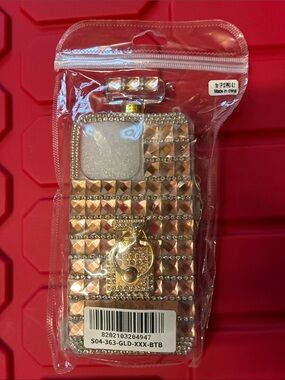 Source Unknown Gold Studded Perfume Bottle Phone Case